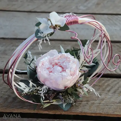 Porte alliances"Pivoine"